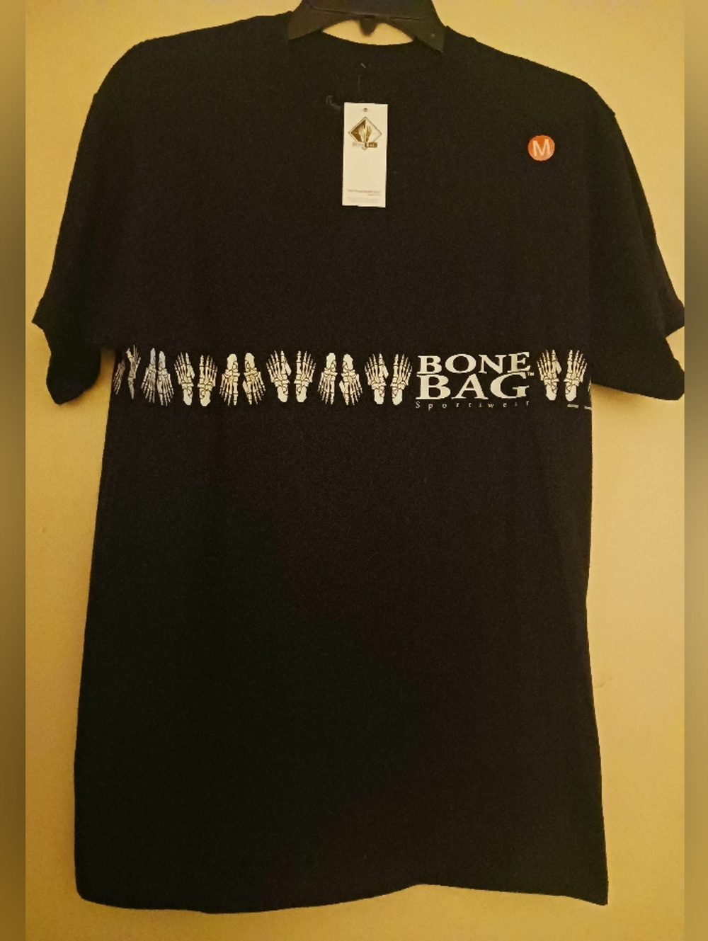 Bone Bag Black Graphic Tee Sz M NWT
